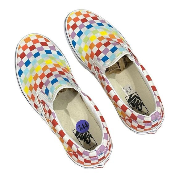 Vans Colorful Checkerboard Slip-Ons - Picture 7 of 11